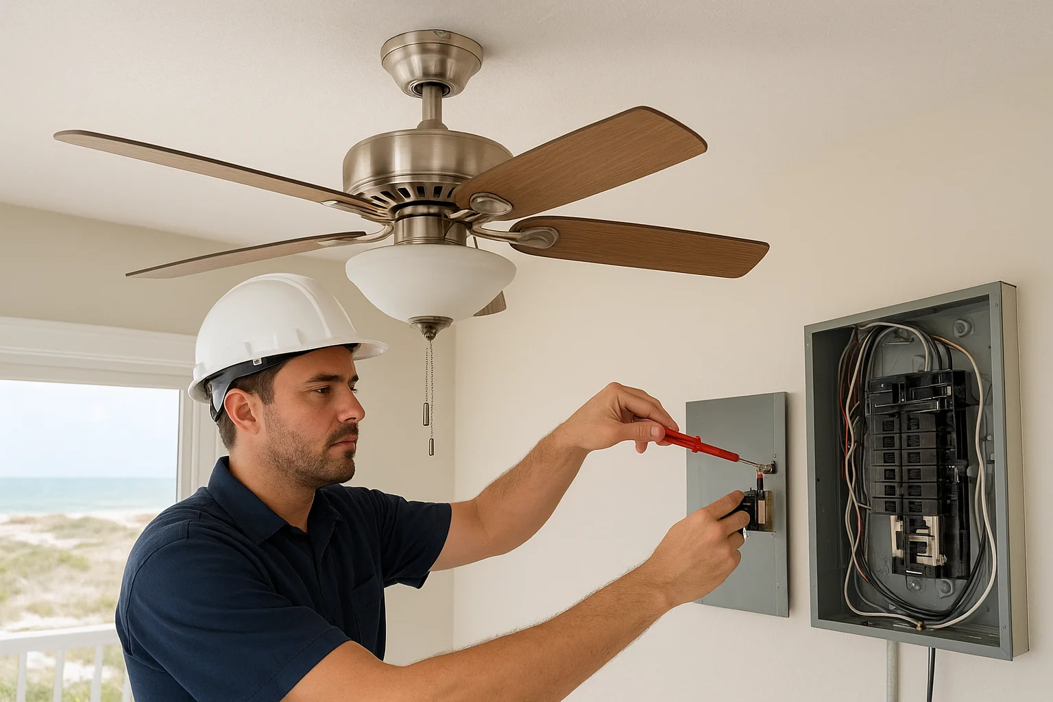 Keeping Seaside Homes Powered Safely With Professional Ceiling Fan Services