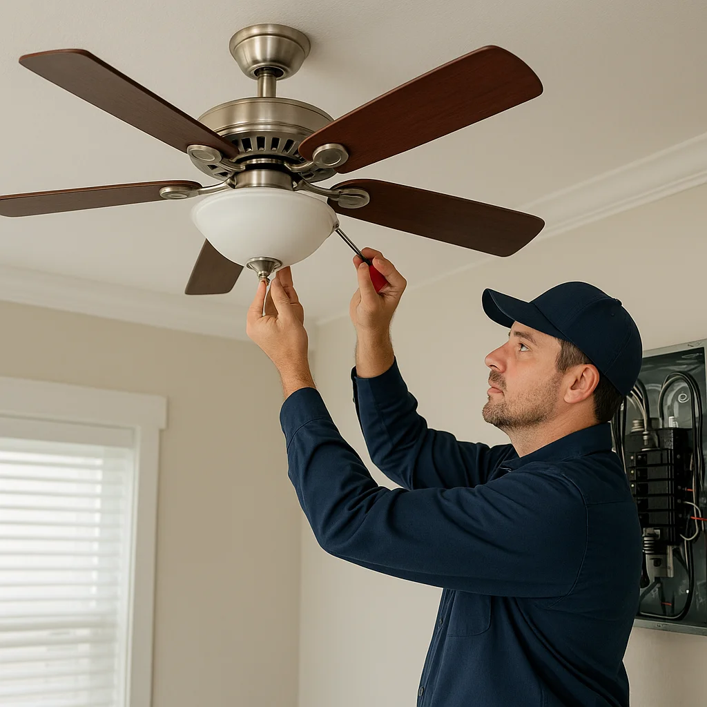 Why preventive electrical service makes ceiling fans work better in Bid-A-Wee homes