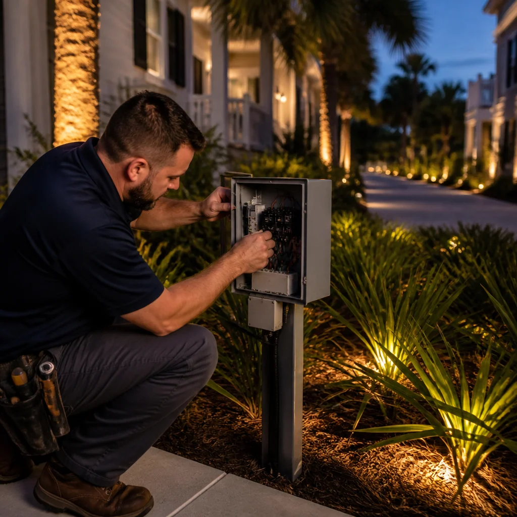 A Coastal Electrical Plan for Landscape Lighting in Rosemary Beach article image