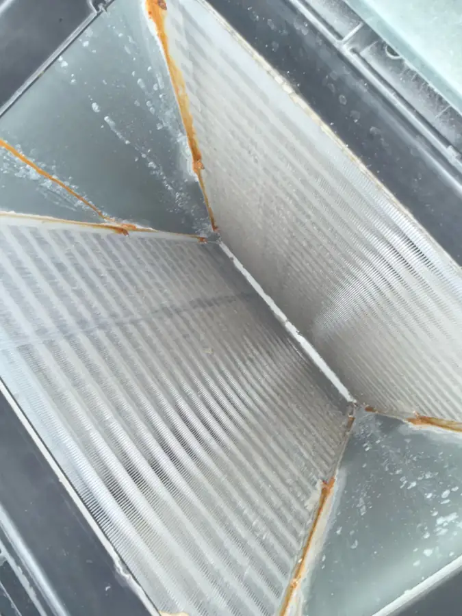 HVAC evaporator coil in Santa Rosa Beach FL after cleaning