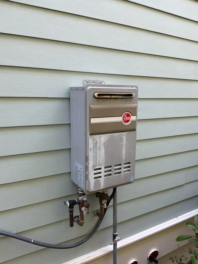 Tankless water heater in Santa Rosa Beach FL before replacement